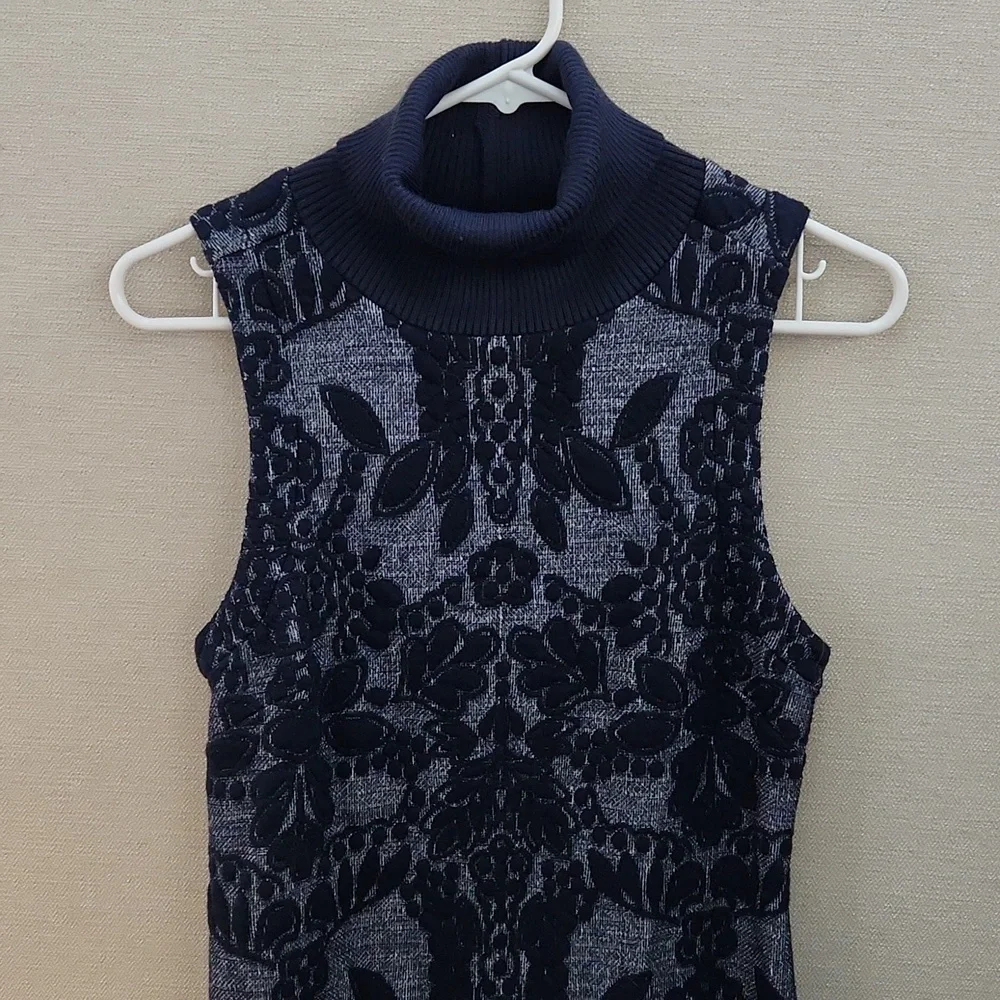 Maeve Ryder Jacquard Turtleneck Dress Size 4 - Picture 4 of 16